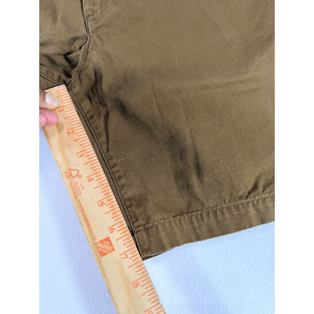 H&M L.O.G.G. Men's Chino Shorts Size 34 Brown 100% Cotton Flat Front - Picture 7 of 15